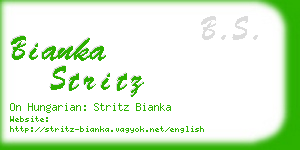 bianka stritz business card